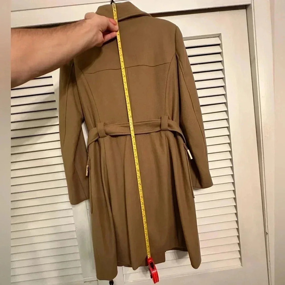 NWT $299 Michael Kors Designer Women’s Dark Camel Trench Coat Jacket Medium - Picture 13 of 15